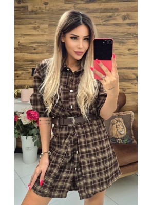 Рокля 3 части Pepita в кафяво 